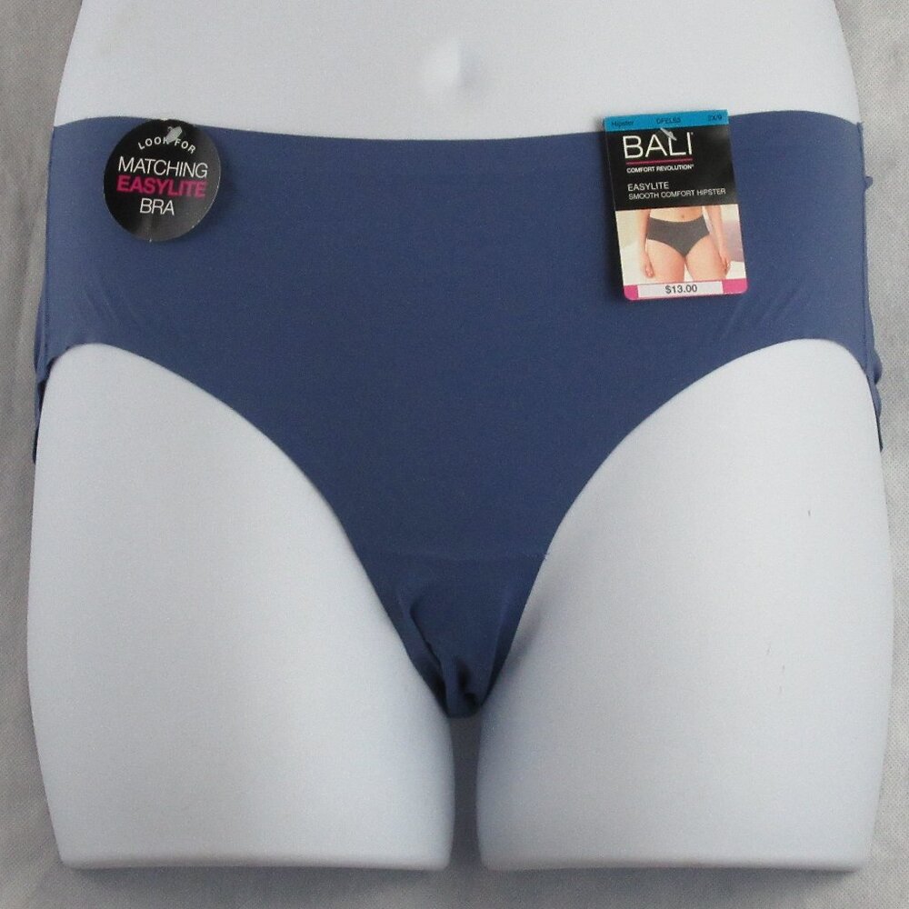 Bali Women's 1-Pack Easylite Comfort Revolution Hipster Panty, Blue, 9 / 2XL